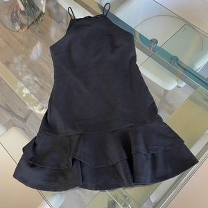 Black dress with tiered skirt